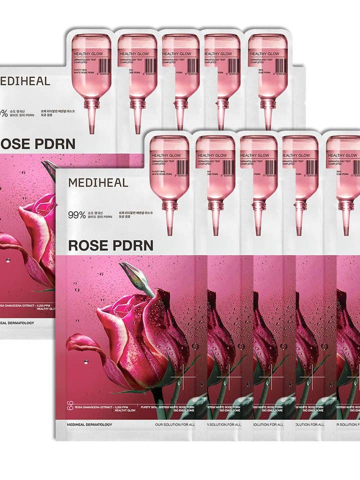 HC-10003MEDIHEAL ROSE MEDIHEAL ROSE PDRN MÁSCARAS GLOW -10PCS por atacado de Ellison