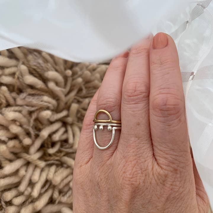 Arc Stacker Ring for wholesale by 47 Suns