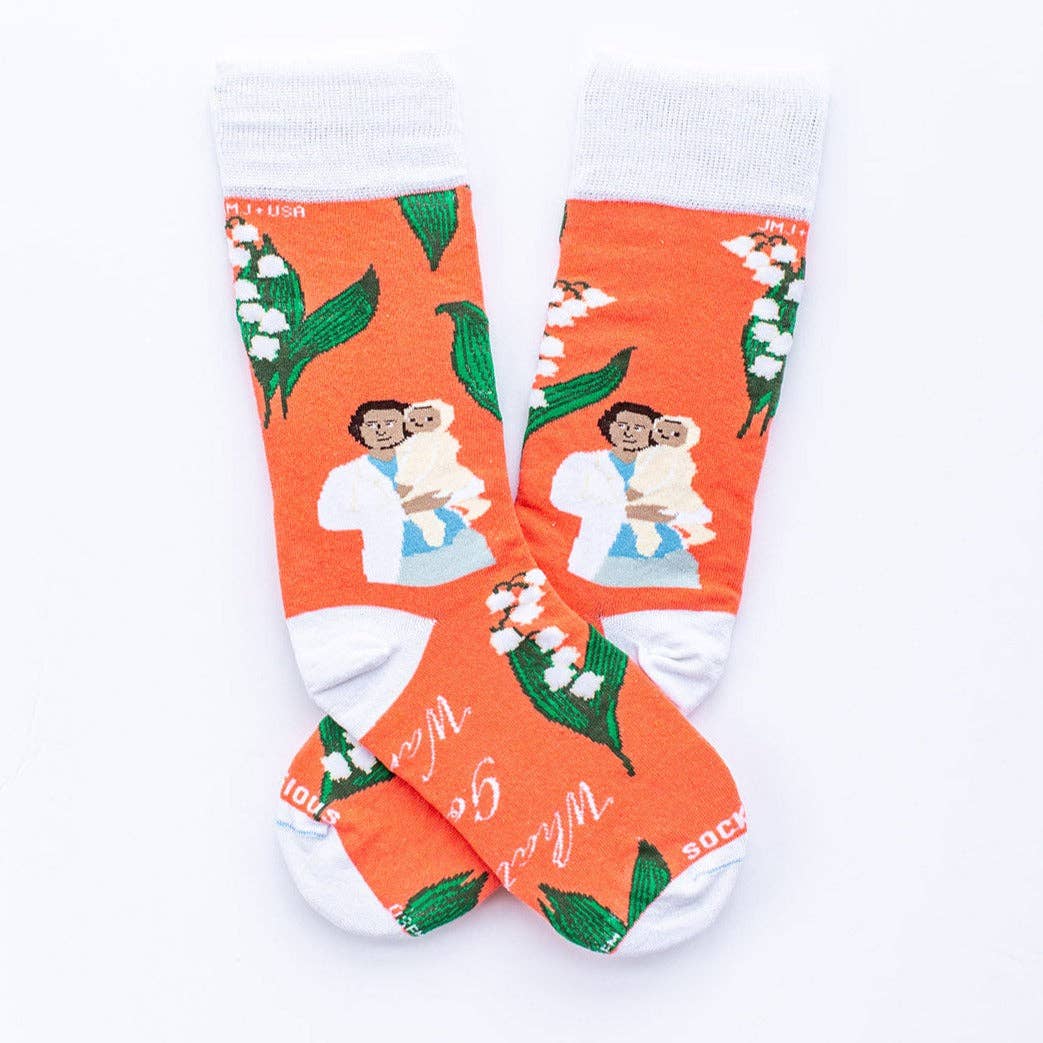 Sock Religious - Wholesale Socks - Unisex - St. Gianna Molla Adult Socks0