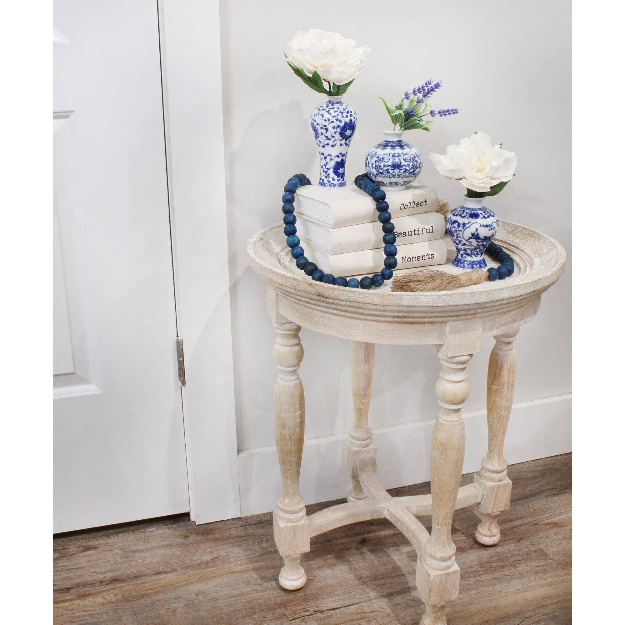 Kurated Korner - Wholesale Vase - AuldHome Design Blue and White Chinoiseries Vases (Set of 3)5