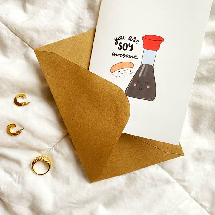 You are Soy Awesome Greeting Card for wholesale by Milky & Co. Studios