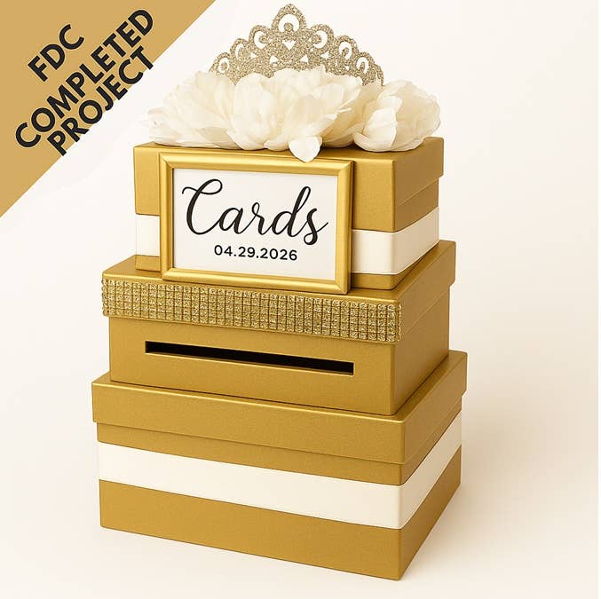 Factory Direct Craft – wholesale Presentbox – Färdigt 3-delat set med nästlade fyrkantiga askar i papper-maché5