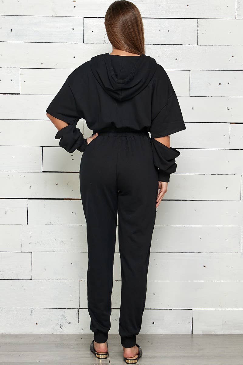 Shop Michella – Großhandel Jumpsuit – Damen – FRENCH TERRY OVERALL MIT KAPUZE UND REISSVERSCHLUSS16