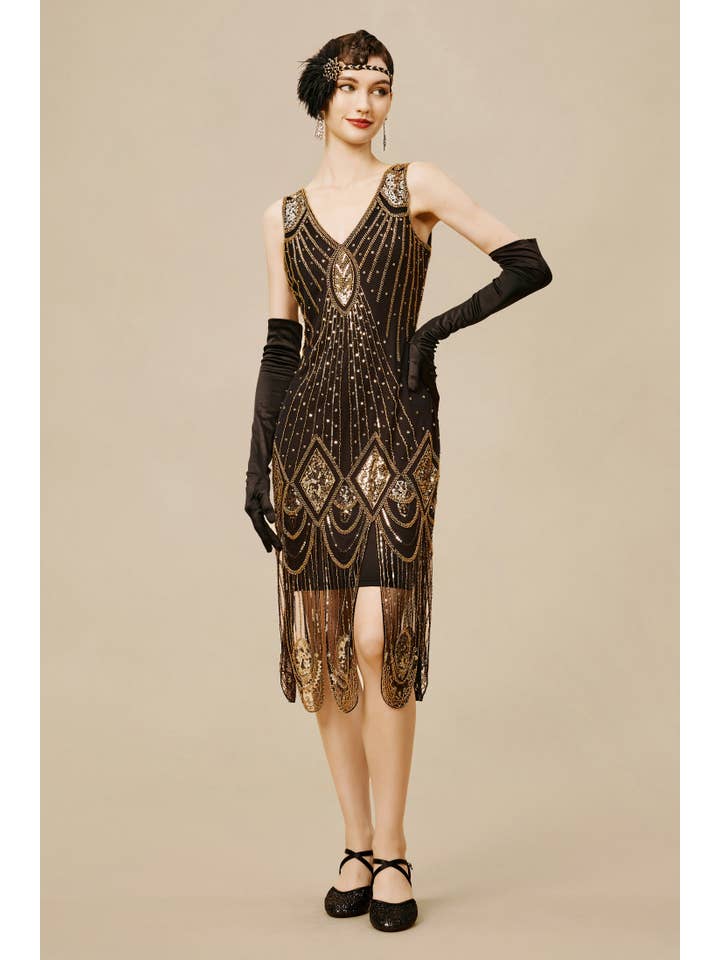 BABEYOND - Wholesale Dress - Women's - Zouzou Art Deco Flapper Dress7