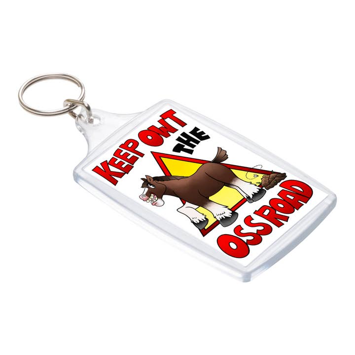 Tenetevi lontani dalla Oss Road! Portachiavi per la vendita all'ingrosso da parte di Black Country Cards