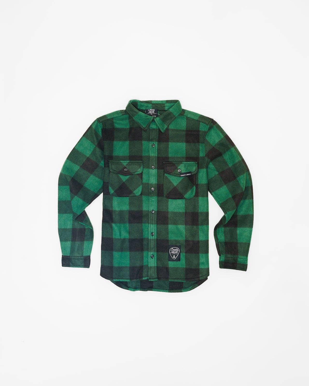 Country Liberty - Wholesale Button Down Shirt - Men's - Forest Plaid Fleece0