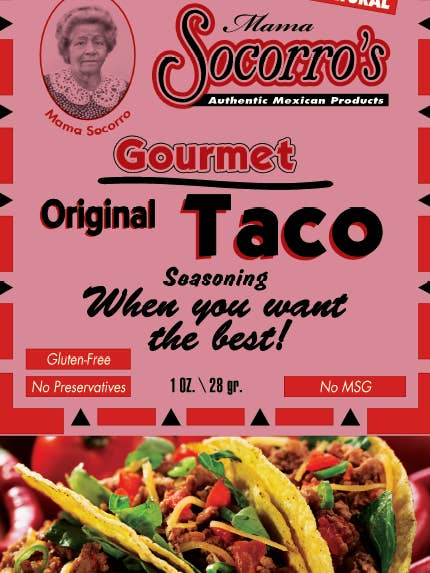 Mama Socorro's Original Taco Seasoning 2/12 Pack for wholesale by Mama Socorro's