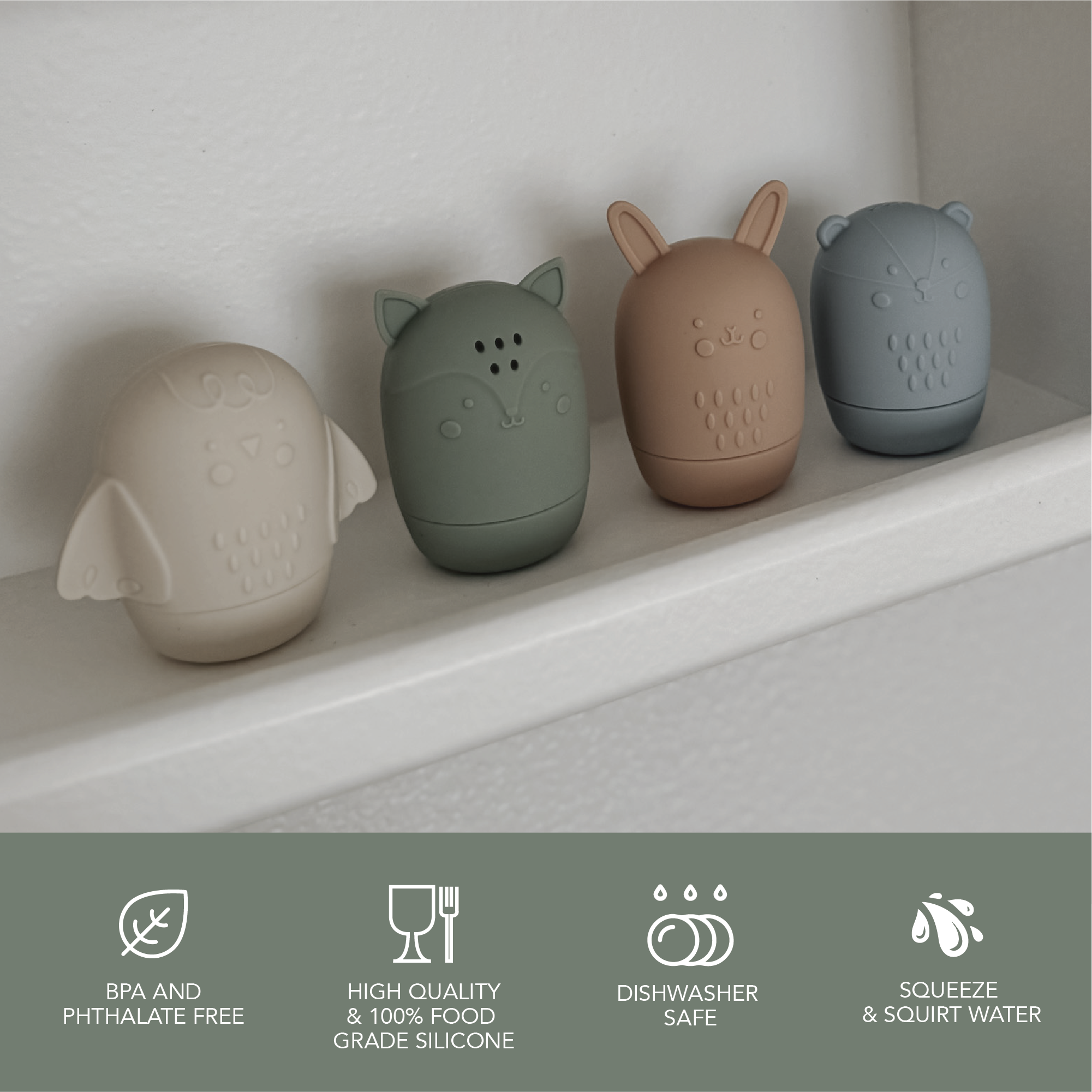 Maighan Distribution – wholesale Bath toy – Baby – Animal Bath Toys Woodland Collection - Woodland4