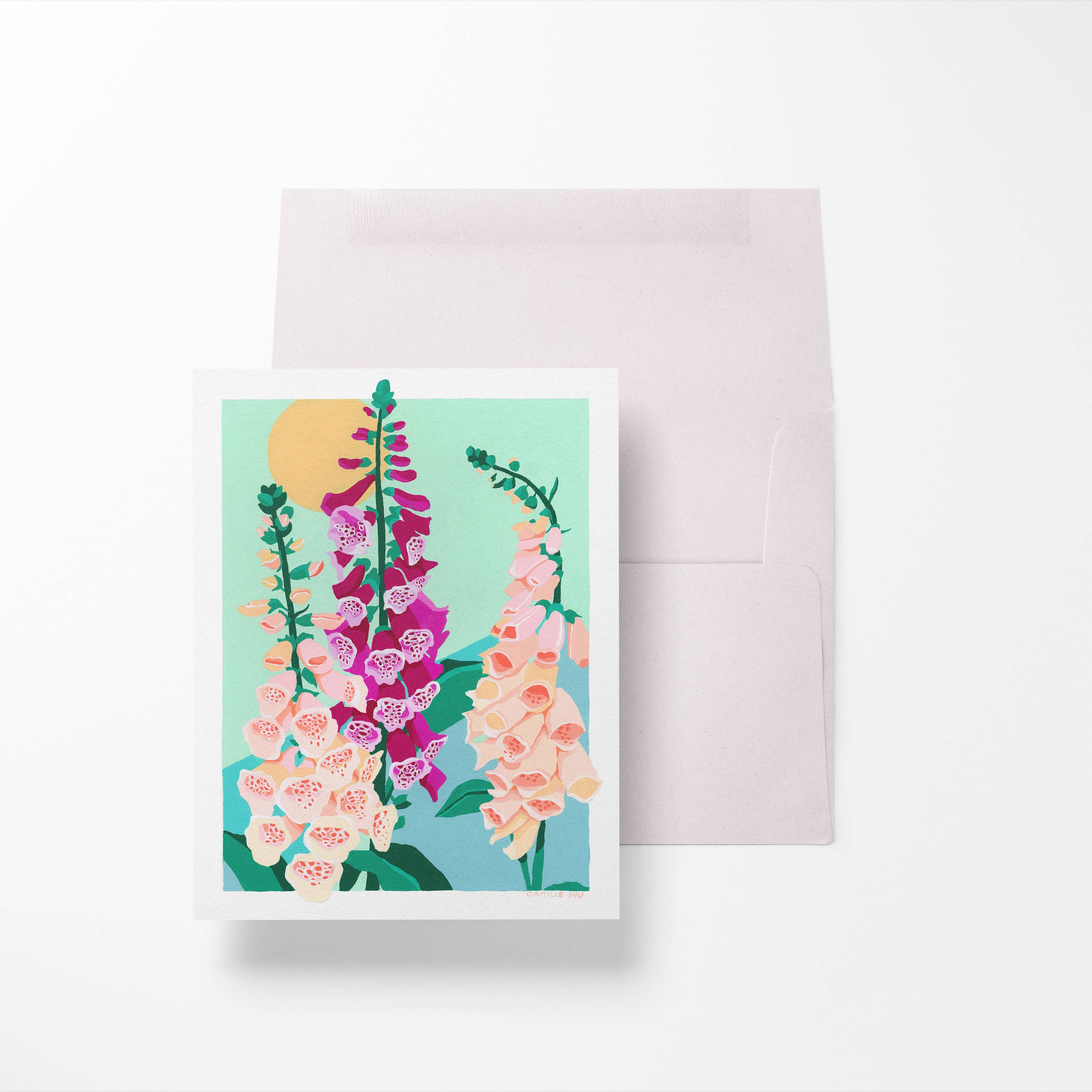 Camille Shu - Vente Carte de vœux classique - Carte Foxglove0
