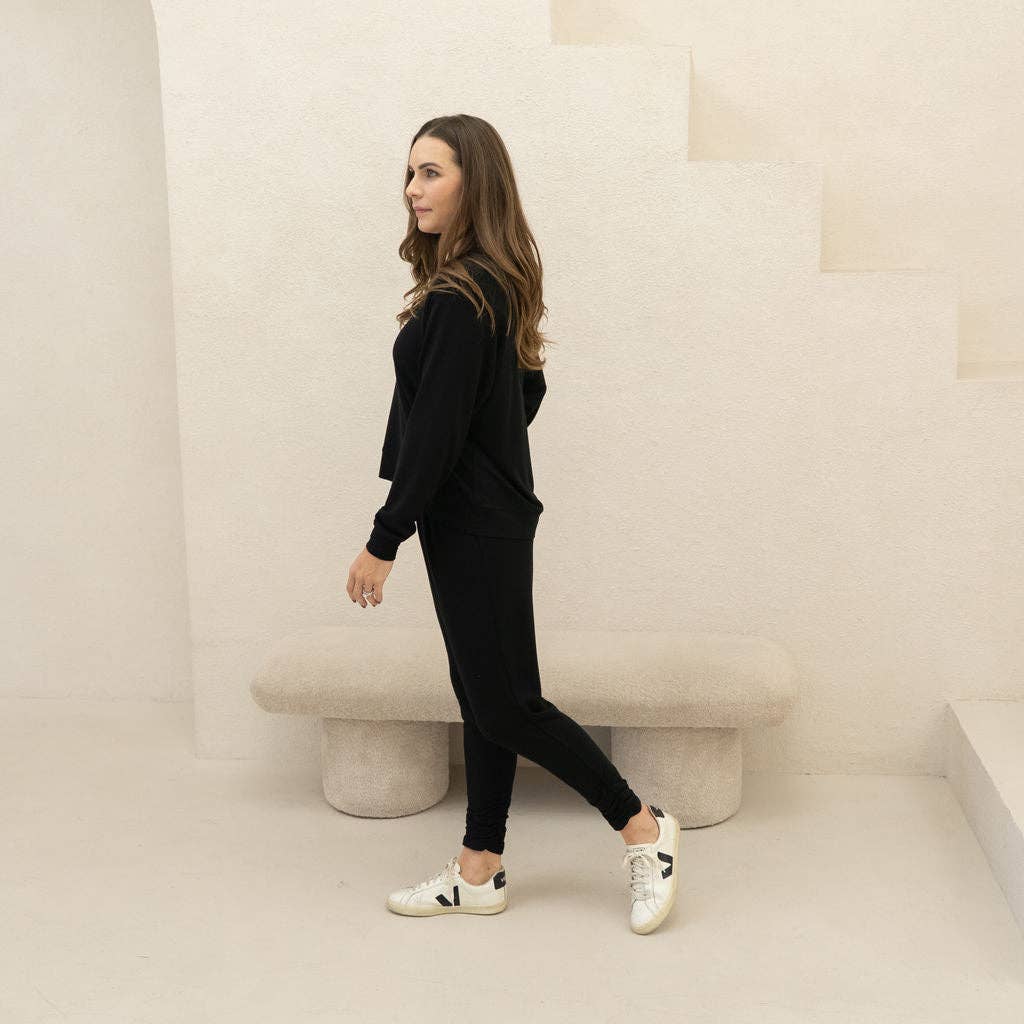 Encircled - Wholesale Sweatshirt - Women's - The Bamboo Merino Dressy V-Neck Sweatshirt2