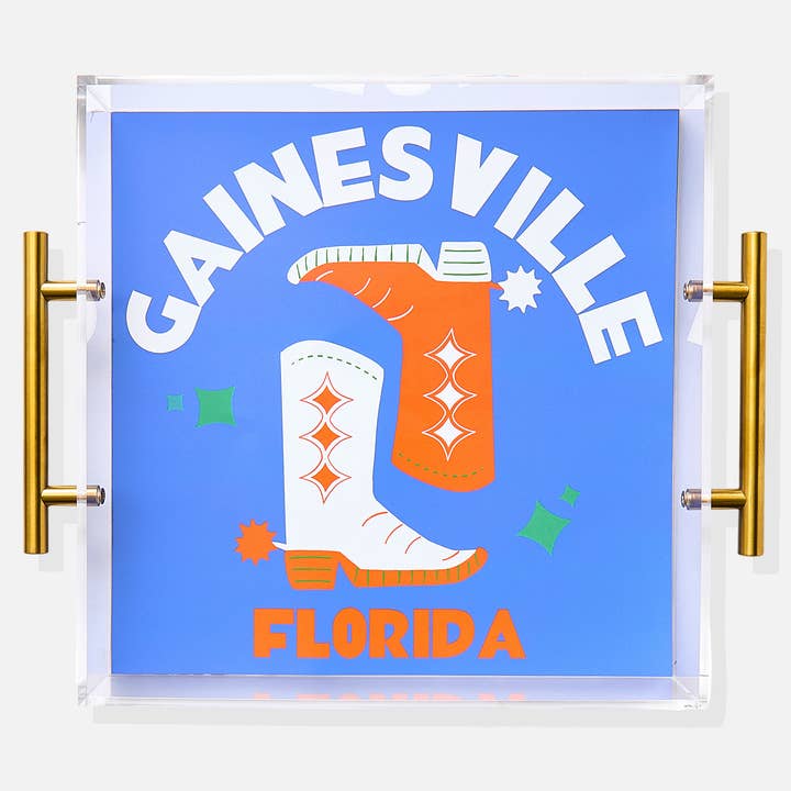 Tart By Taylor - Wholesale Serving Tray - Gainesville | Large Acrylic Tray With Gold Handles0