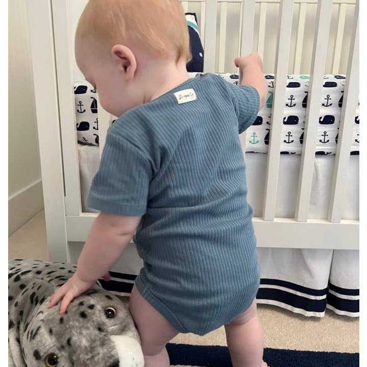 Little Organic Co - Vente Body (sans pieds) – bébé - Body bébé à manches courtes en coton biologique côtelé4