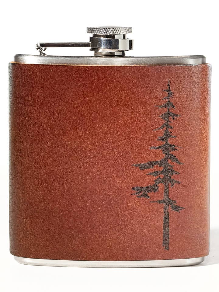 Park Flask - Pine Tree for wholesale by Tactile Craftworks