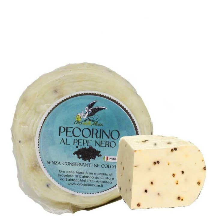 Artisanal Calabrese Pecorino with Black Pepper, 500g for wholesale by Calabria da Gustare