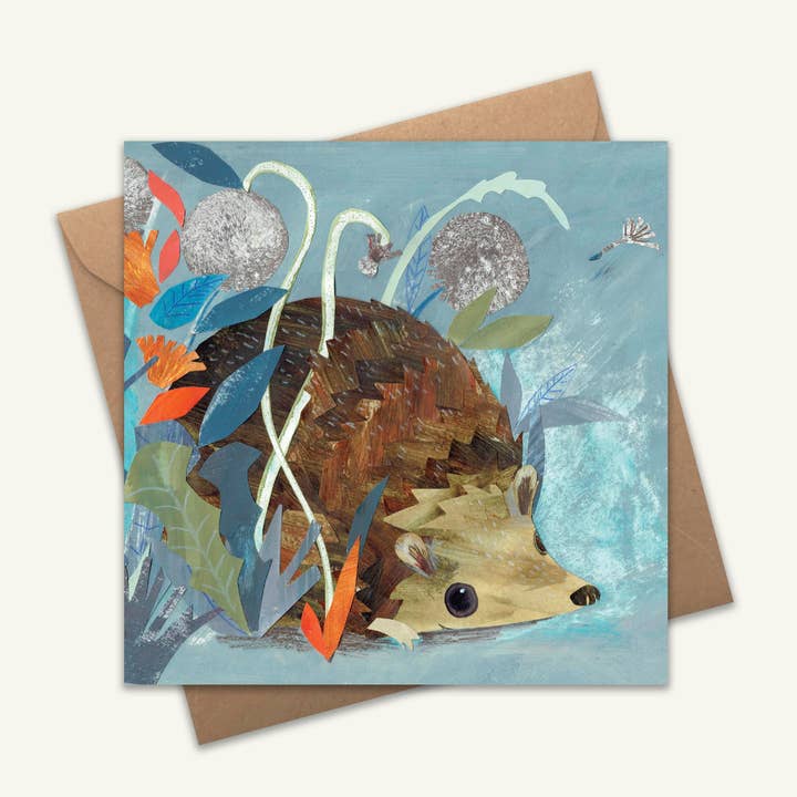 Carte de vœux vierge Hedgehog pour la vente par Kate Read Illustration