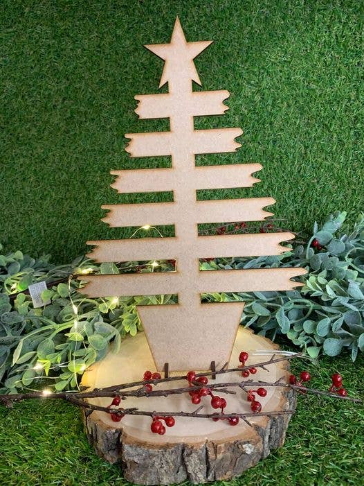 Wooden Slat Tree for wholesale by manchester laser cuts