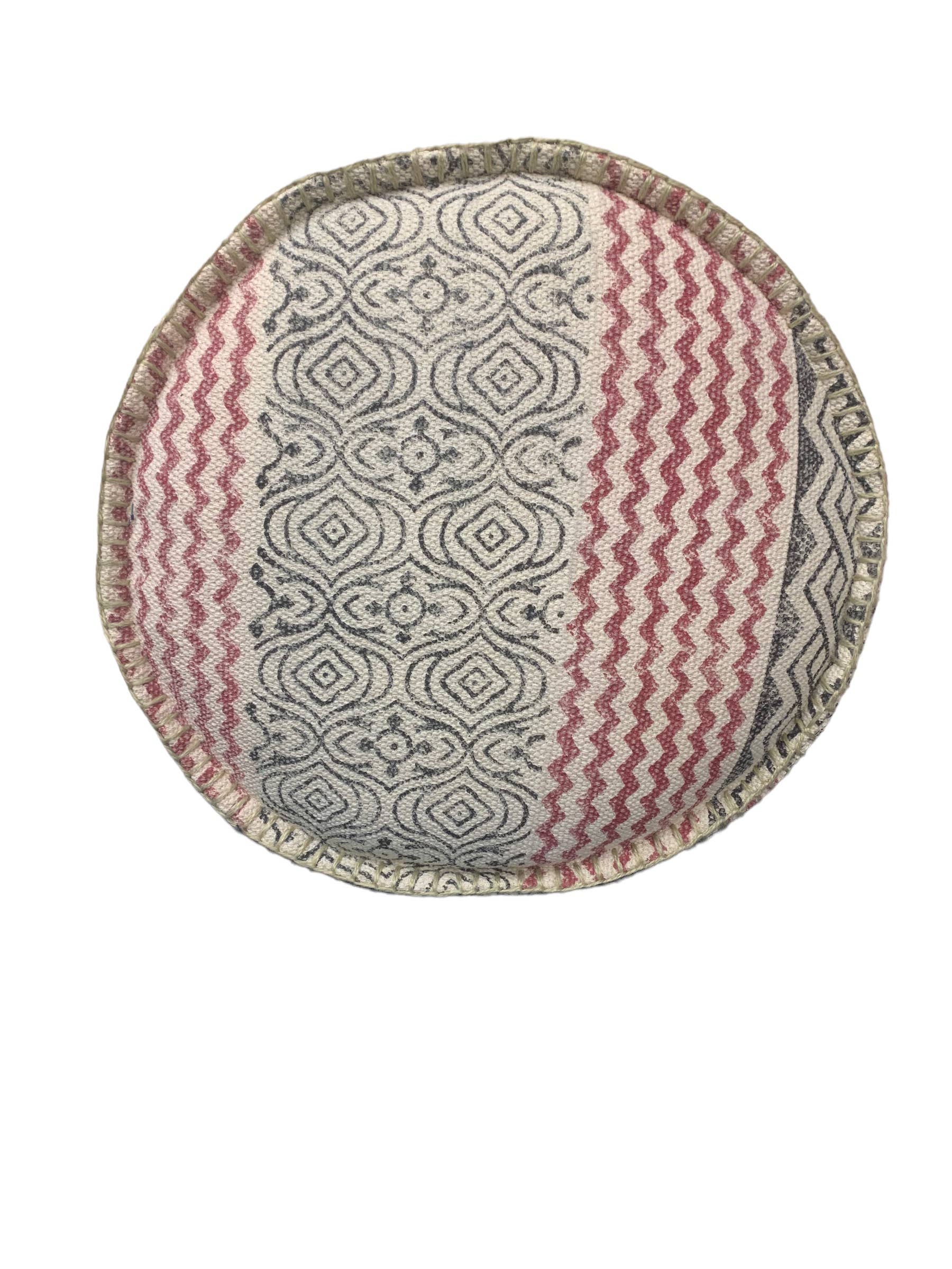 Asia West - Wholesale Pouf - Round Pouf/Ottoman/Stool-Cotton Canvas1