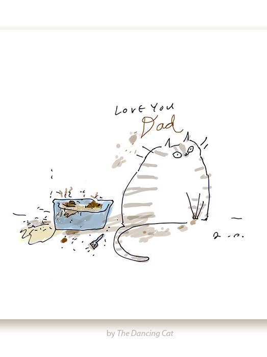 Älskar dig pappa katt konst Print för wholesale av The Dancing Cat