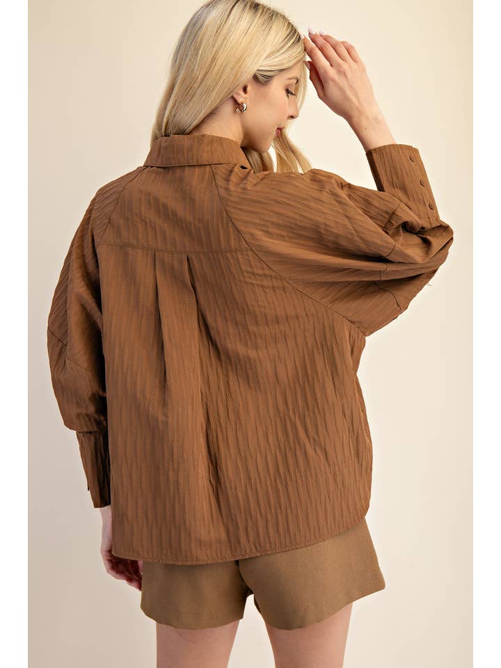 Glam - Wholesale Button Down Shirt - Women's - Collar Neck Button Down Shirt7