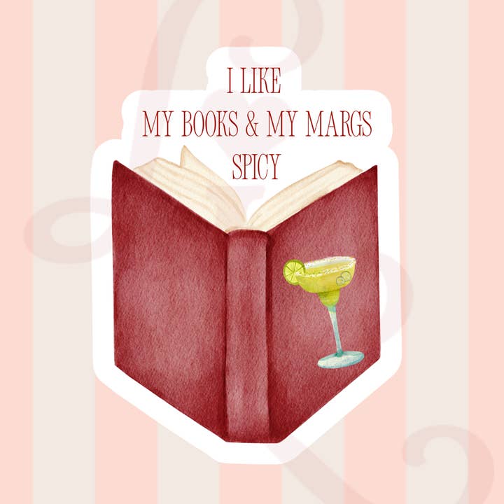 Spicy Books & Spicy Margs Vinyl Sticker for wholesale by Lover's Library