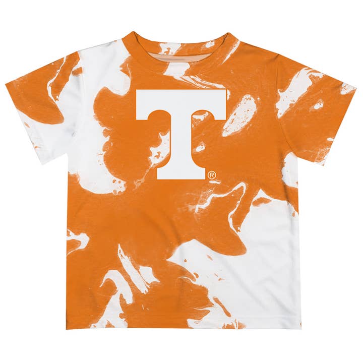 Tennessee Vols Marble Boys Orange Short Sleeve T-shirt for wholesale by Vive La Fete