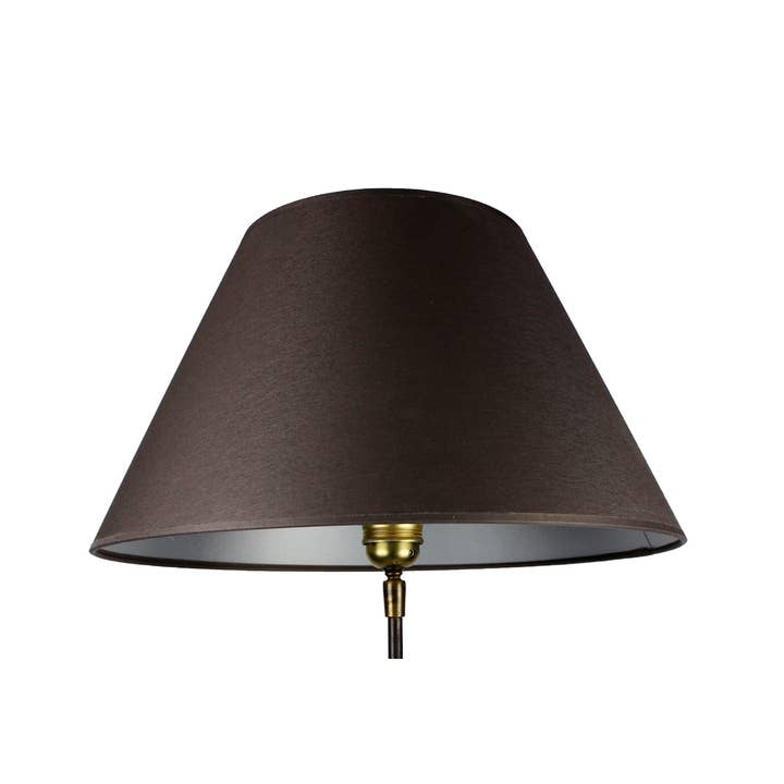 Signature Home Collection GmbH - Wholesale Lamp Shade - lampshade fabric dark grey/ silver inner 40/20/24 cm