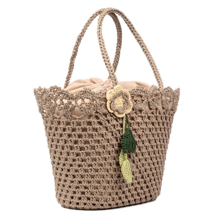 FIRENZE ARTEGIANI - Wholesale Beach Bag - Zeccone women's shoulder bag. Made of cotton, with tassel.5