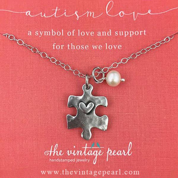 Autism Love Necklace for wholesale by The Vintage Pearl