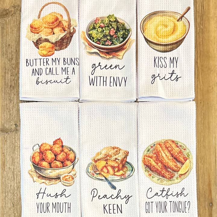 Southern Inspired Kitchen Towel Set – Witty Sayings for wholesale by Do Take It Personally