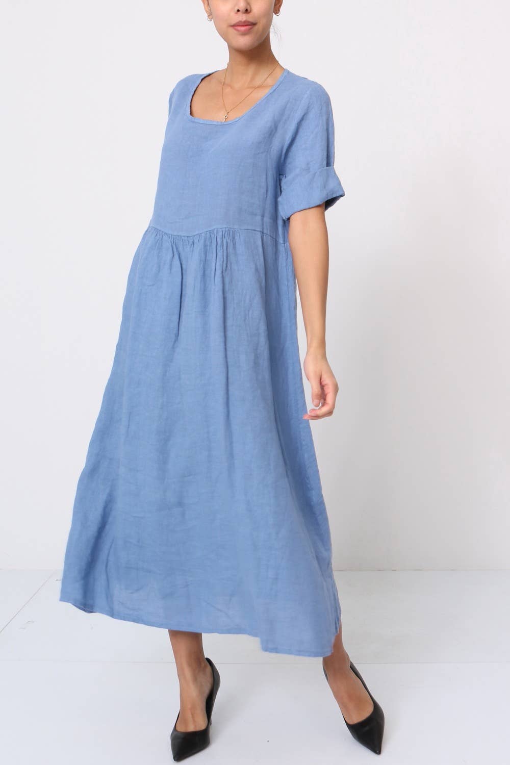 LÉA & LUC - Wholesale Dress - Women's - Long dress in 100% linen REF.714821