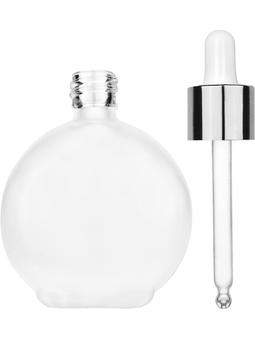 Best Bottles - Wholesale Essential Oil Holder - Round Frosted Glass Bottle with White Dropper - 128ml3
