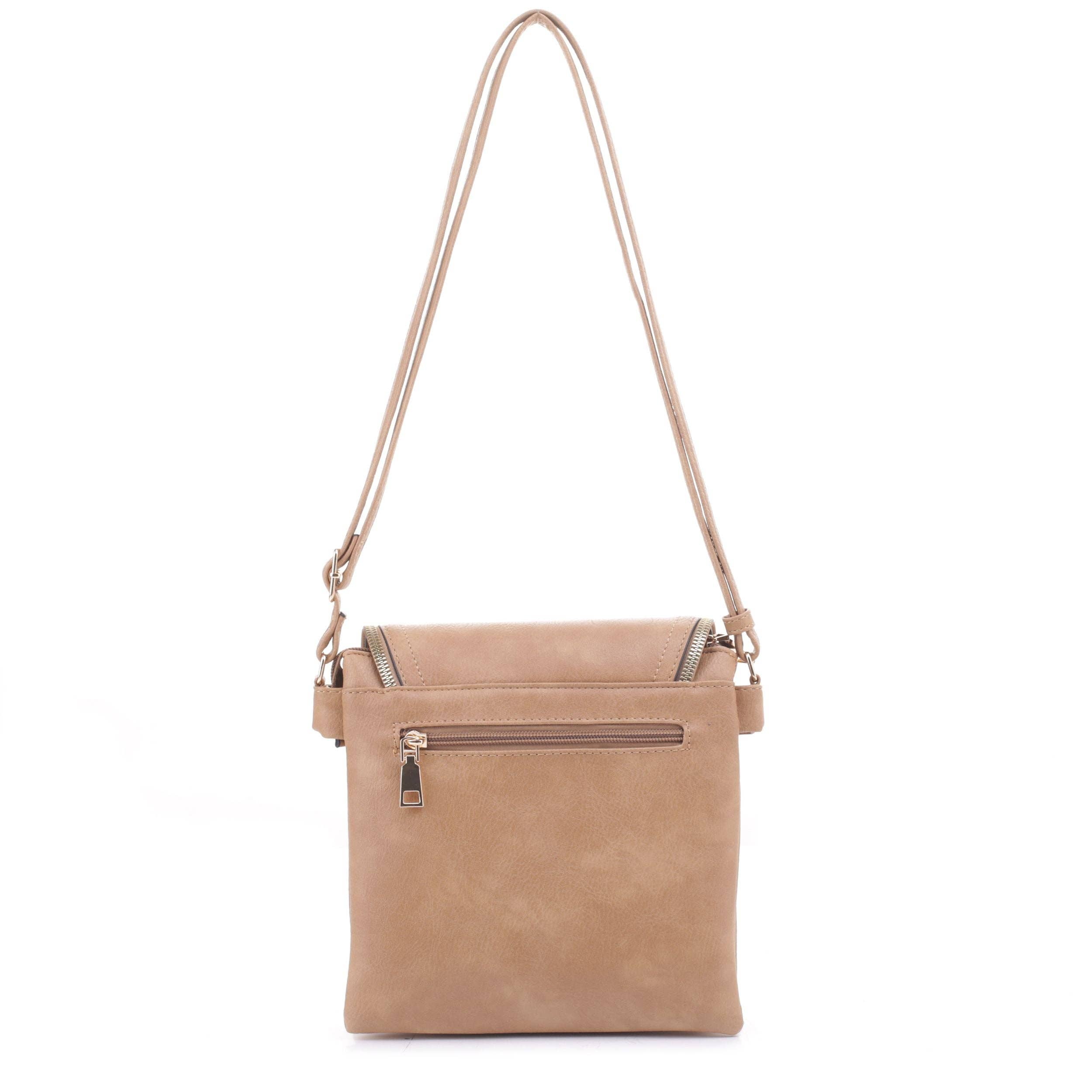 MiMi Wholesale - Wholesale Crossbody Bag - Women's - DJ96152 BJ6152 Monogrammable Flap-over Two Compartment Cross15