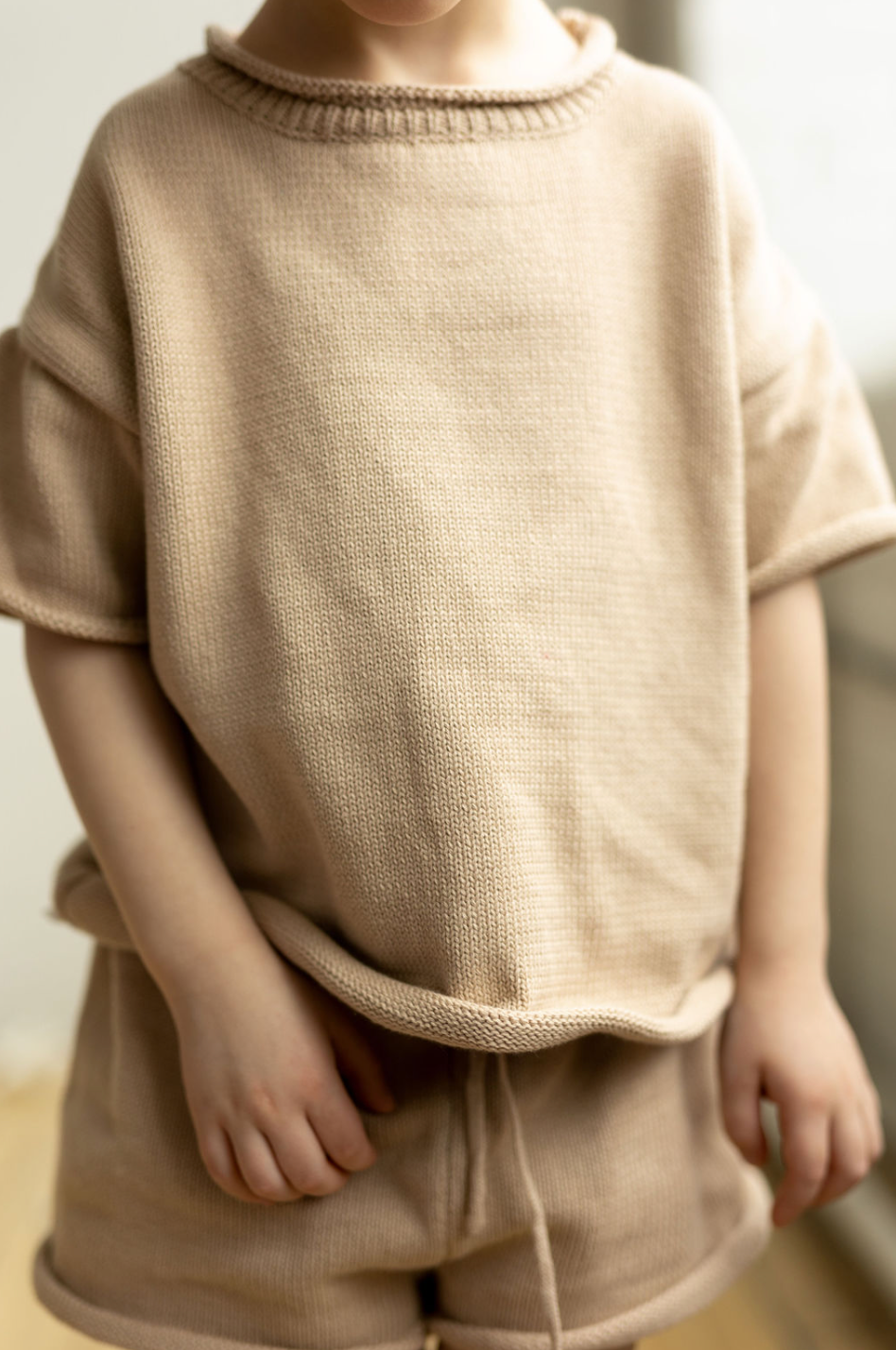 To The Sea - Wholesale Top & Short Set - Kids - Ensemble 2 pièces en tricot de coton - SAND0