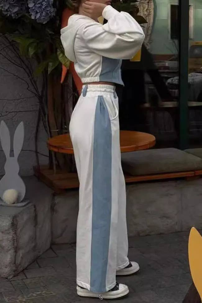 Flarix - Wholesale Tops Set - Women's - Colorblock Zip-Up Hoodie Two-Piece Set7