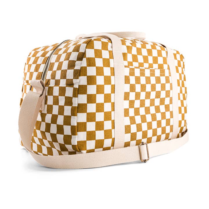Caramel RAPHAEL DIAPER BAG - WEEKEND BAG CHECKERBOARD for wholesale on Faire2