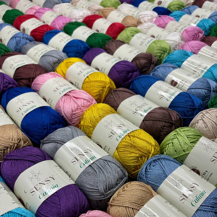 Sensy - Wholesale Yarn - Sensy Calinia Yarn, %100 Mercerized Giza Cotton, 134 Yards, Gauge 2 Fine
