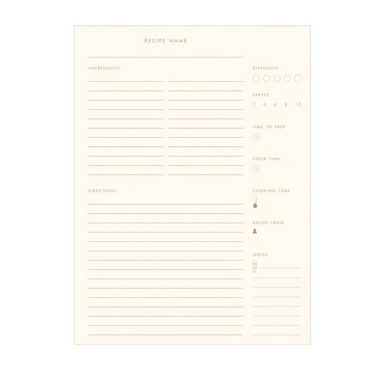 Ruff House Print Shop - Wholesale Recipe Card - Only The Best Striped Recipe Book