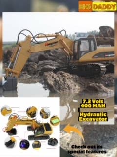 Big Daddy Die Cast 15 Excavator for wholesale by KIDS VOICE TOYS GROUP