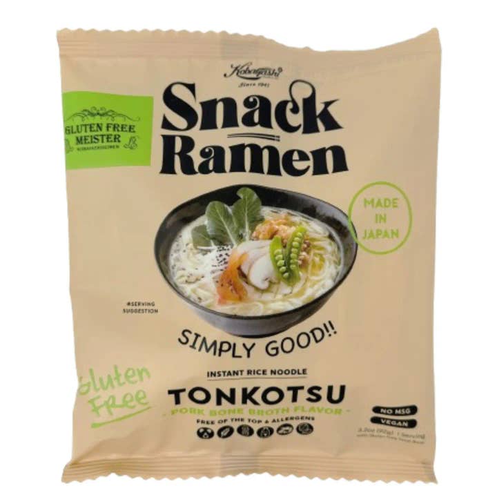 Snack Ramen-TONKOTSU 28-pack(Vegan/Gluten Free/No MSG) for wholesale by Gluten Free Meister