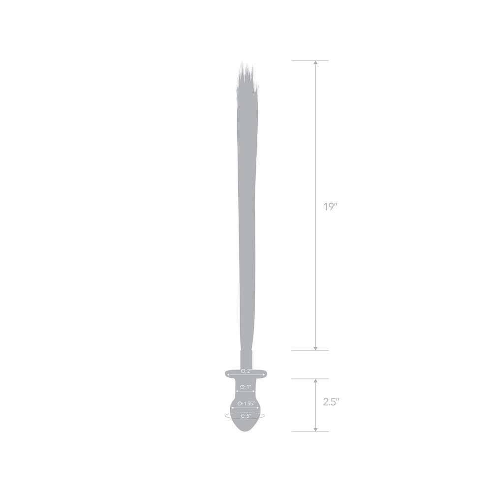 Lingerie Mart - Wholesale Sex Toy - Glas 3" Horse Tail Glass Butt Plug Glas-1607