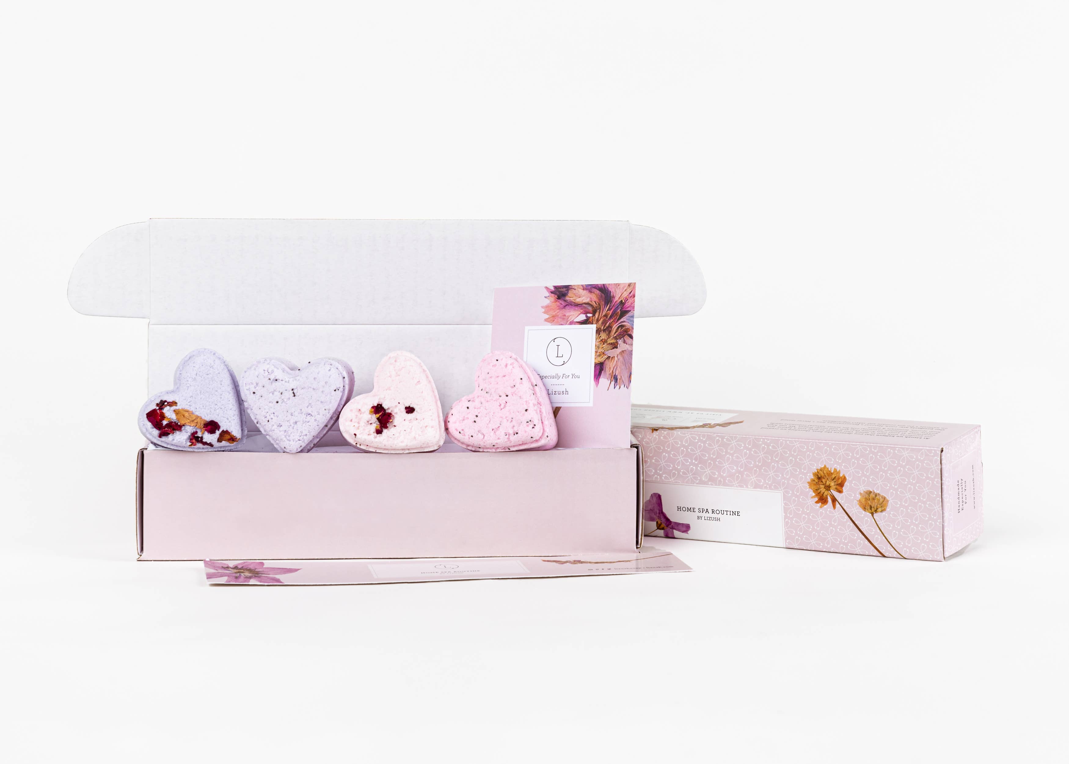 Lizush - Wholesale Bath Bomb/Fizz - Natural  Heart shaped bath bomb- Lavender scented - Vegan6