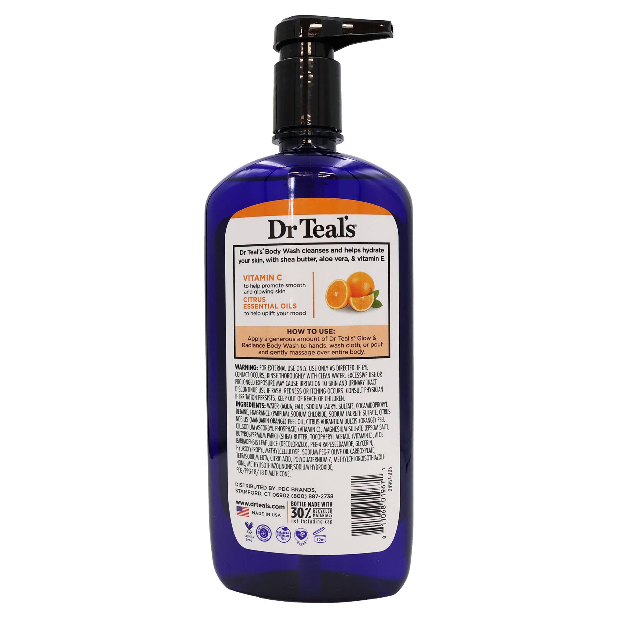 KT Supply - Wholesale Body Wash/Shower Gel - DrTeals Epsom Salt Body Wash Glow Radiance, 24oz.3