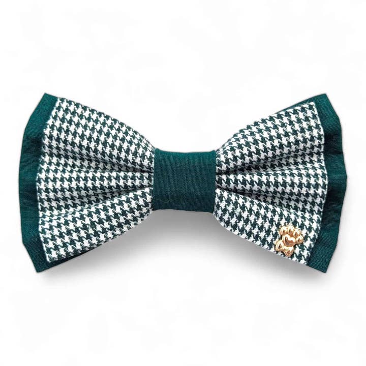 Houndstooth Fluga - Smaragd för wholesale av Queenie's Pawprints