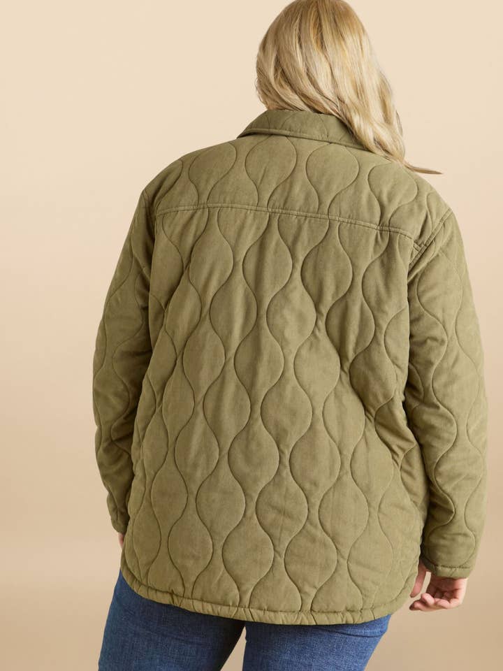 ADORA LA - Wholesale Jacket - Women's - CEJ2640X -PLUS SOLID QUILTED JACKET SIDE POCKET15