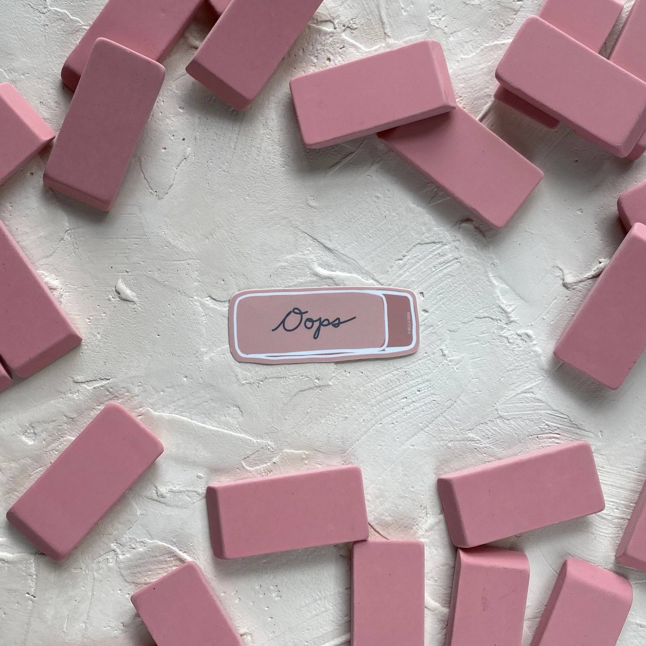 Belle & Union - Wholesale Sticker - Oops Pink Eraser Sticker1