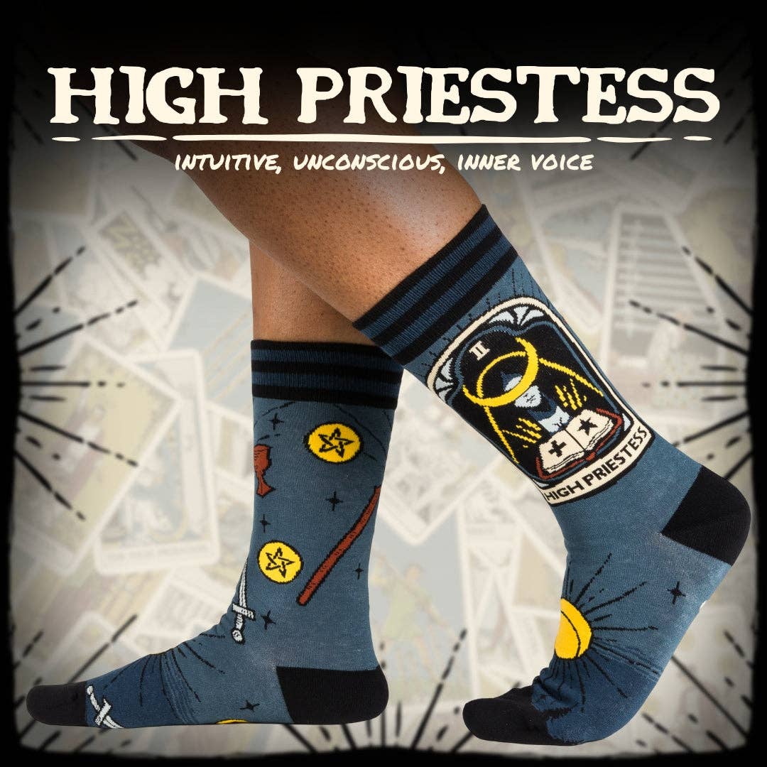 FootClothes LLC - Wholesale Socks - Unisex - The High Priestess Tarot Nouveau Crew Socks4