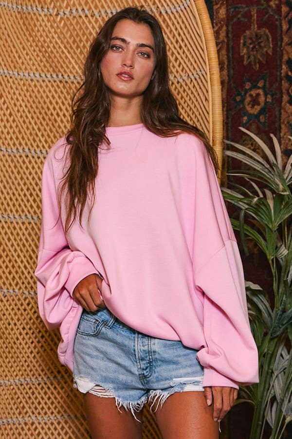 BUCKETLIST INC - Vente Sweat-shirt – femme - Sweat-shirt surdimensionné en scuba solide T233420