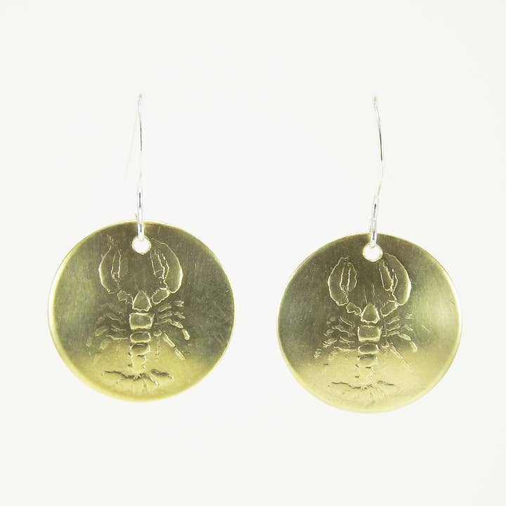 Lobster 3/4" Diameter Earring 5B Brass for wholesale by David Stepan