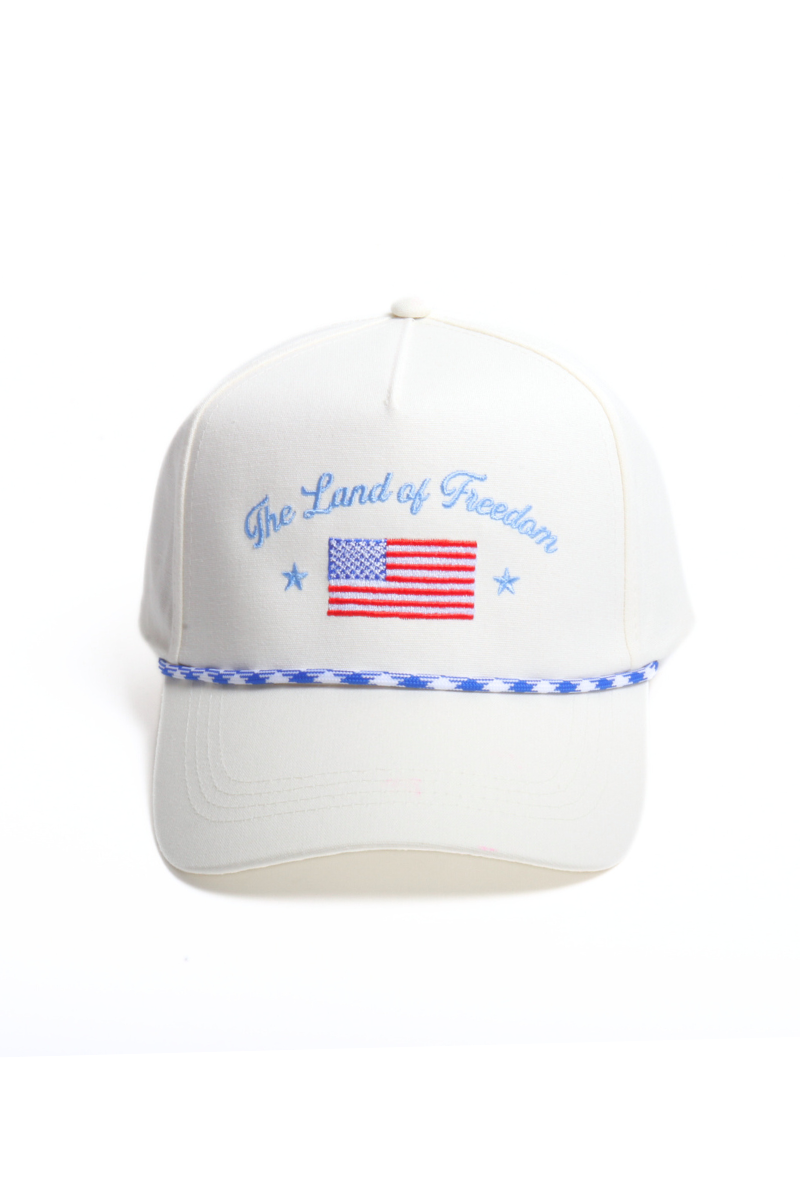 David And Young - Wholesale Baseball Cap - Unisex - AMERICANA The Land of Freedom Embroidery 5 Panel Cap0