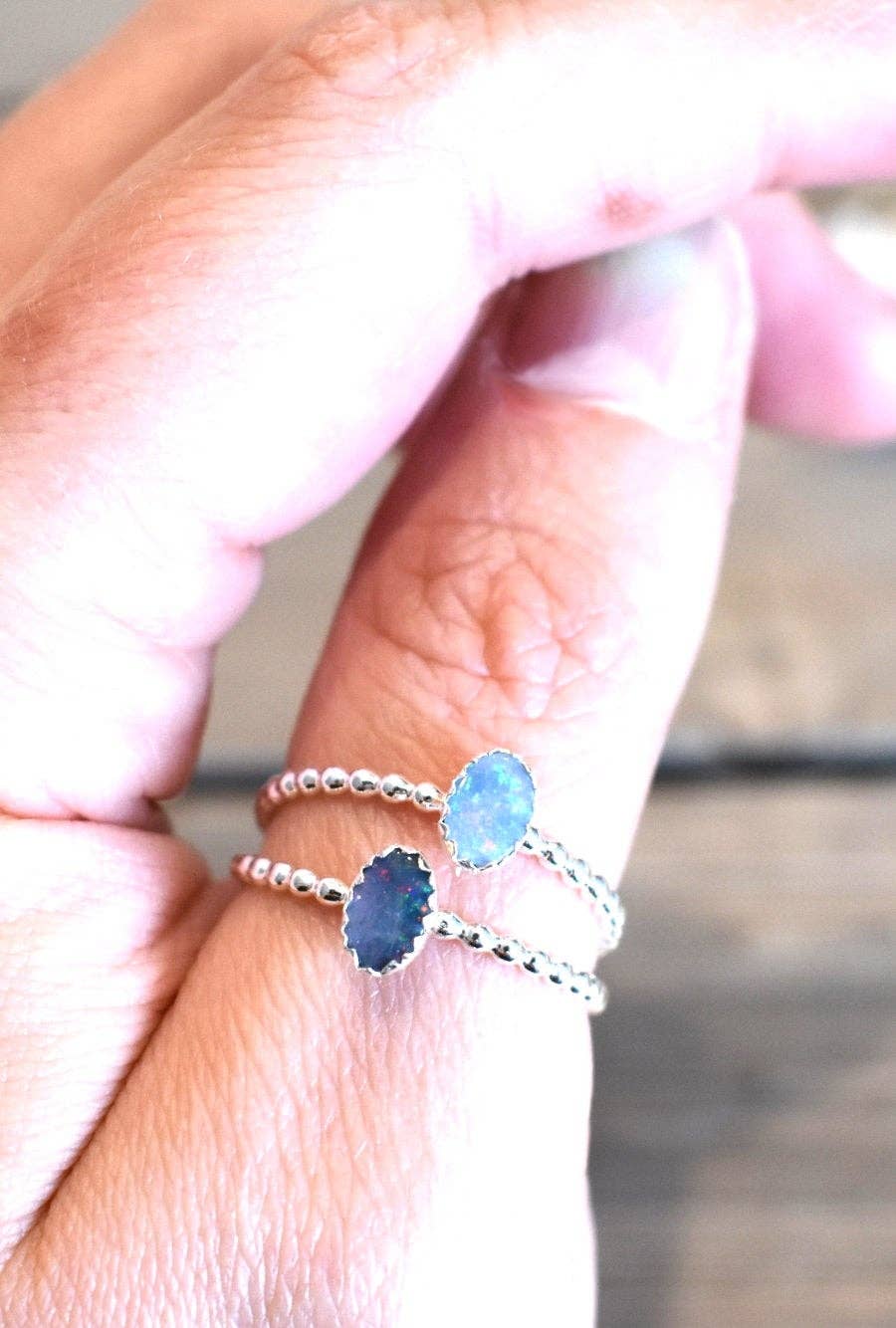 A Wild Violet – Großhandel Einzelstein-/Solitär-Ring – Australischer Opalring4